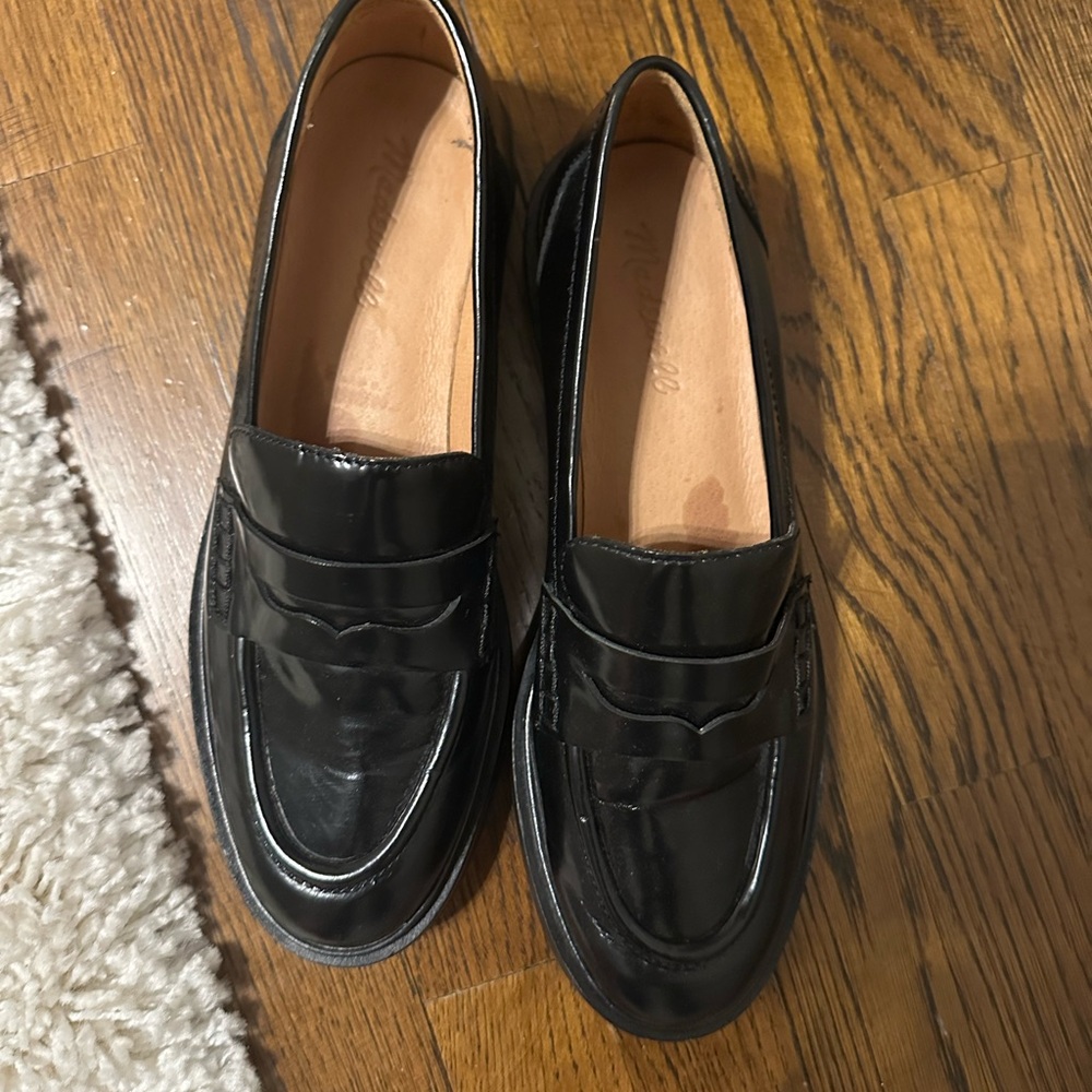 Madewell Patent Leather Black Loafer